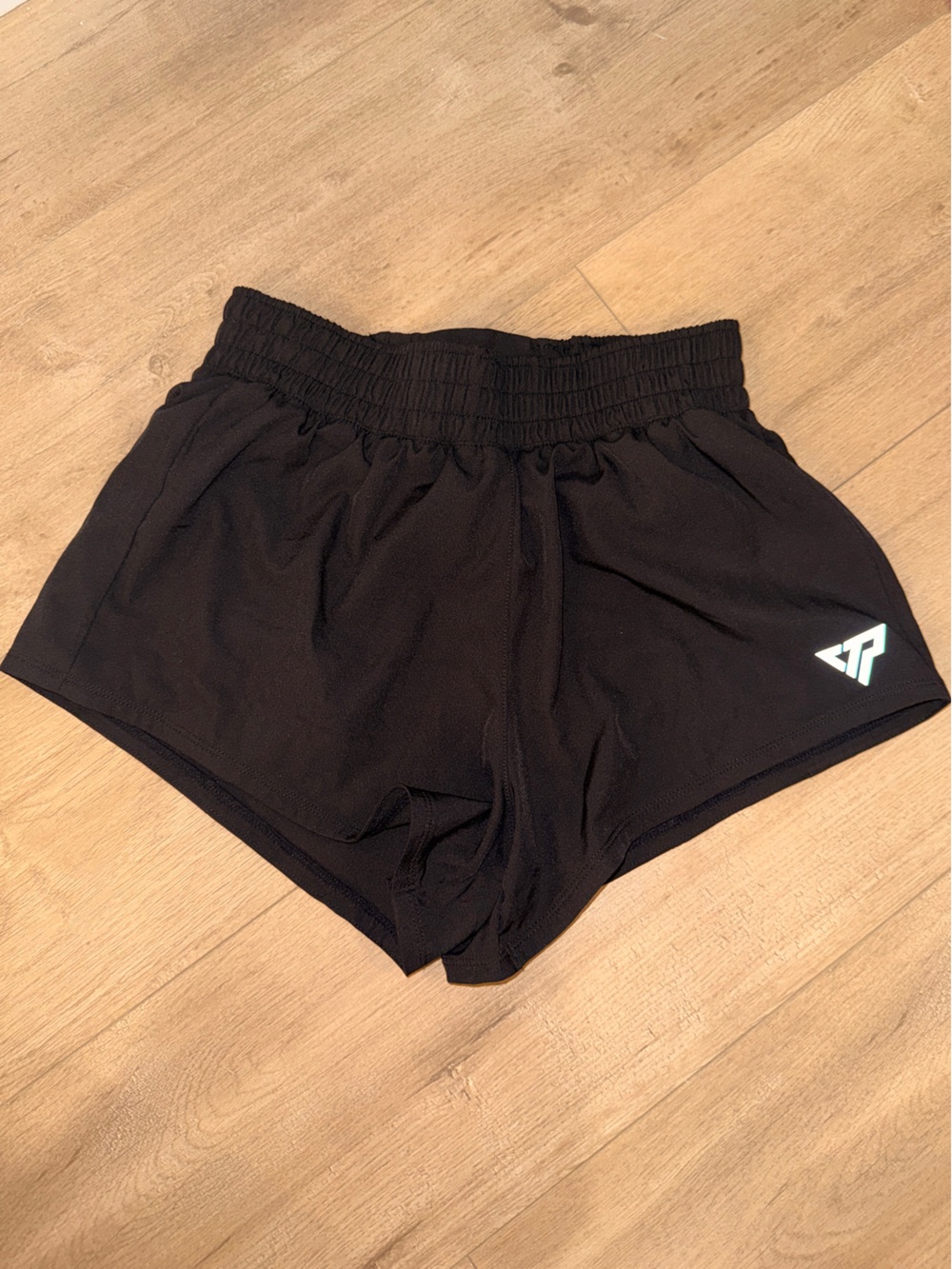 Women’s Black Running Shorts with Elastic Waist